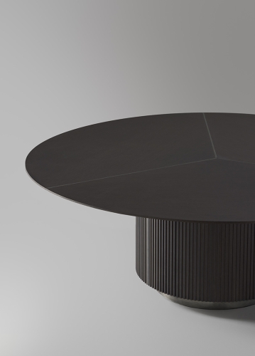 Обеденный стол Tempo - D210, отделка "полночь", никель