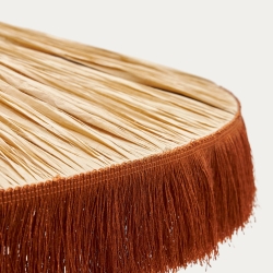 Pollensa Подвесной светильник из рафии с бахромой терракотового цвета