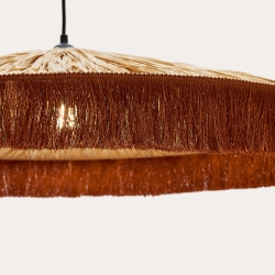 Pollensa Подвесной светильник из рафии с бахромой терракотового цвета