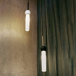 Подвесной светильник Delie черный металл - белый мрамор