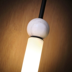 Подвесной светильник Delie черный металл - белый мрамор