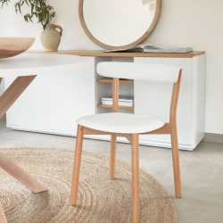 Сервант Abilen из шпона дуба и белый лак  180 x 75 cm