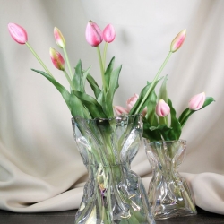 Ваза для цветов мятое стекло 15,5 см Terra Design TDV1501