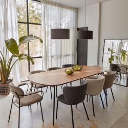 Ciselia Стул из бежевой синели и черной стали