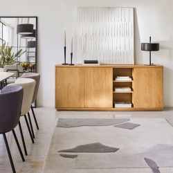 Ciselia Стул из бежевой синели и черной стали