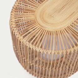 Журнальный столик Lael из ротанга с натуральной отделкой Ø 110 x 60 см