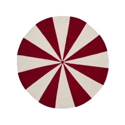 Ковер Wirla бежево-красный 100% хлопок Ø 100 см