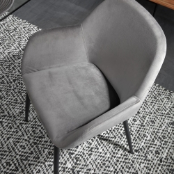 Кресло Konna бархат серый