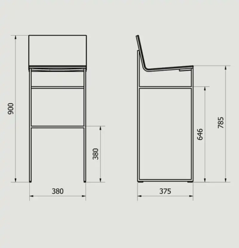Барный стул A Collection мягкий 469P