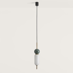 Подвес Anet золотой - зеленый мрамор