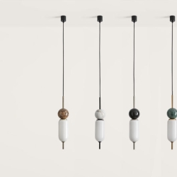 Подвес Anet золотой - зеленый мрамор