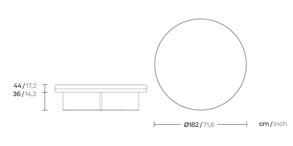 Пуф Cala Ø180 KS2701000 дерево