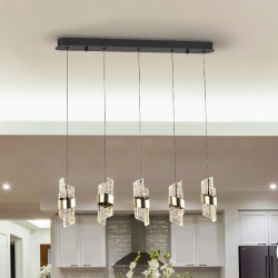 Люстра Iliada 5L черно-золотая