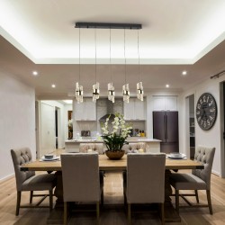 Люстра Iliada 5L черно-золотая