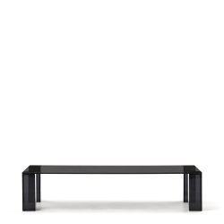 Журнальный столик из закаленного стекла Adularia темно-серого цвета, 140 x 60