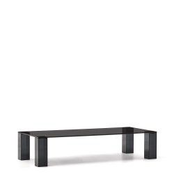 Журнальный столик из закаленного стекла Adularia темно-серого цвета, 140 x 60