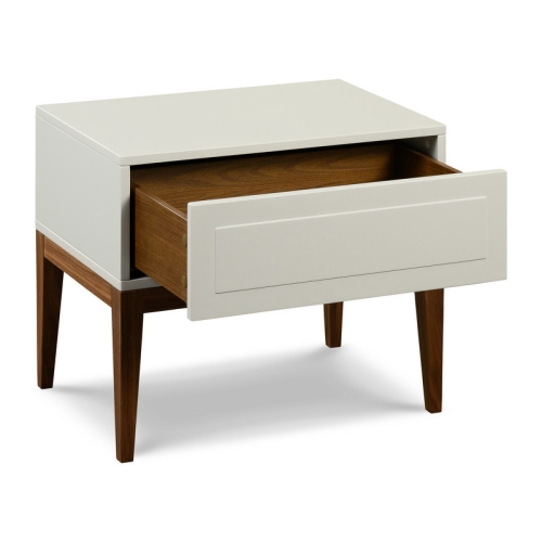 Прикроватная тумбочка MARBELLA шпон ореха F, матовый RAL9002