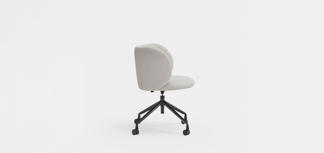 Стул поворотный Mogi на колесиках свело-серый