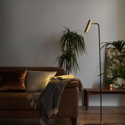 Торшер Maru черный - латунь