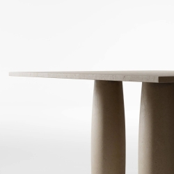 Стол круглый Il Colonnato Ø165 на 5 ножках камень KSA100900