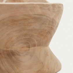 Maelia Свеча в деревянном подсвечнике с натуральной отделкой Ø 20 см