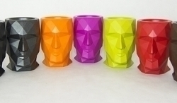 Кашпо Adan матовое оранжевое 70см