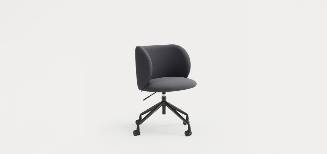 Стул поворотный Mogi на колесиках темно-серый