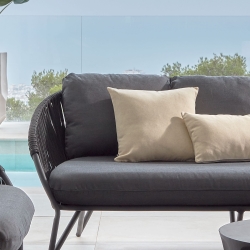 Веревочный 3-х местный диван Branzie 180 см черный