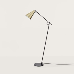 Торшер Boa черный - латунь