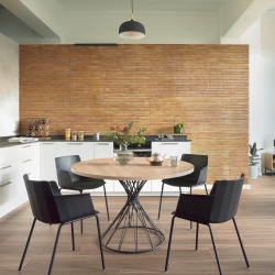 Стул Hannia черный с подлокотниками