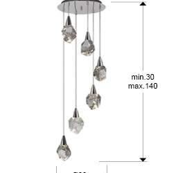 Люстра Aquaria 6L хром