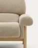 Кресло Cabana из бежевого шенилла с ножками в натуральной отделке