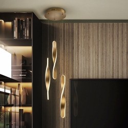 Люстра Twist 3L золотая