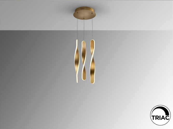 Люстра Twist 3L золотая