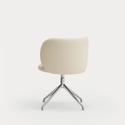 Поворотный стул Mogi хром/ бежевый