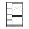 Стеллаж Storn 120x164,5 черный металл