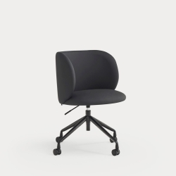 Стул поворотный Mogi на колесиках черный