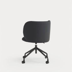 Стул поворотный Mogi на колесиках черный