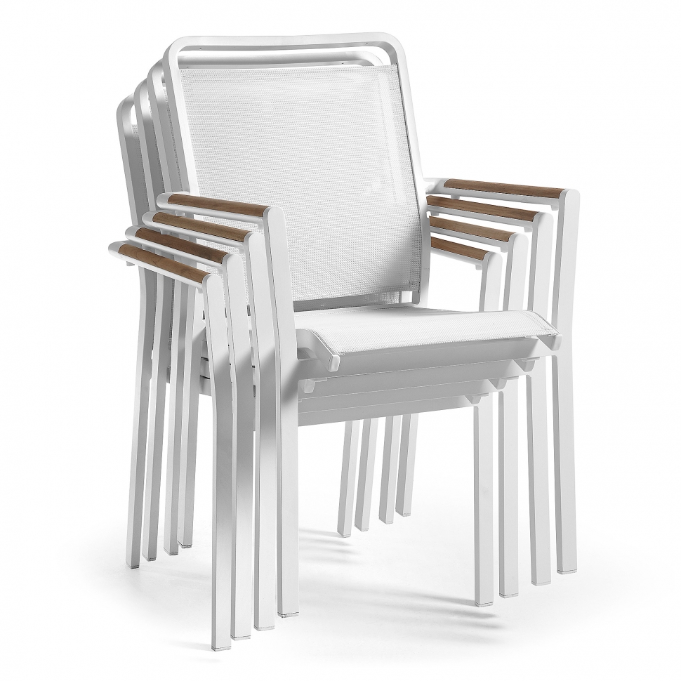Алюминиевая стул белый