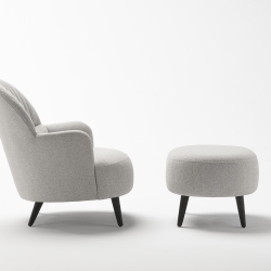 Кресло Cricket - дерево, металл, ткань