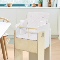 Подушка для стульчика Nuun в розовый горошек 100% органический хлопок (GOTS)