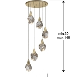 Люстра Aquaria 6L матовое золото