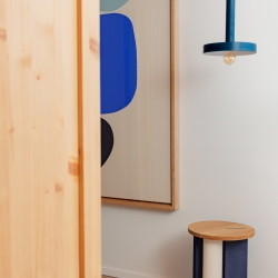 Подвесной светильник WHIZZ синий/белый MATE 1xE27