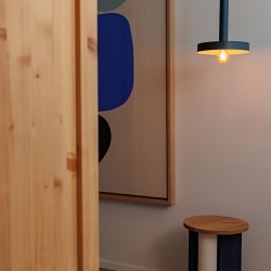 Подвесной светильник WHIZZ синий/белый MATE 1xE27