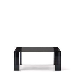 Журнальный столик из закаленного стекла Adularia темно-серого цвета 85 x 85