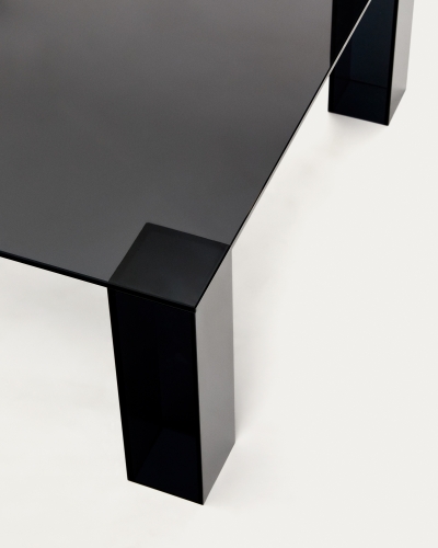 Журнальный столик из закаленного стекла Adularia темно-серого цвета 85 x 85