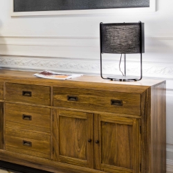 Настольная лампа Drum Черный/серый