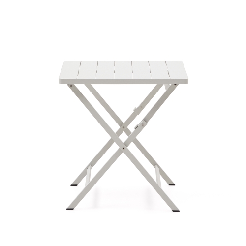 Стол садовый складной Torreta из алюминия с белой отделкой 70 x 70 см