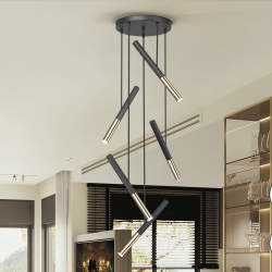 Люстра Edna 5L черный / золотой DIM