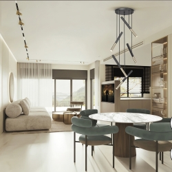 Люстра Edna 5L черный / золотой DIM